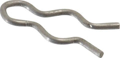 Made in USA - 9/64" Groove, 1/2" Long, Stainless Steel Hair Pin Clip - 0.031" Clip Diam, 3/16" Shaft Diam, Grade 18-8 - Apex Tool & Supply