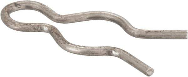Made in USA - 3/8" Groove, 1-1/8" Long, Stainless Steel Hair Pin Clip - 0.055" Clip Diam, 7/16" Shaft Diam, Grade 18-8 - Apex Tool & Supply