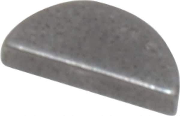 Made in USA - #202 Standard Woodruff Key - 1/4" Long x 1/16" Wide, Steel - Apex Tool & Supply