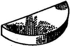 Made in USA - #709 Standard Woodruff Key - 1-1/8" Long x 7/32" Wide, Alloy Steel - Apex Tool & Supply