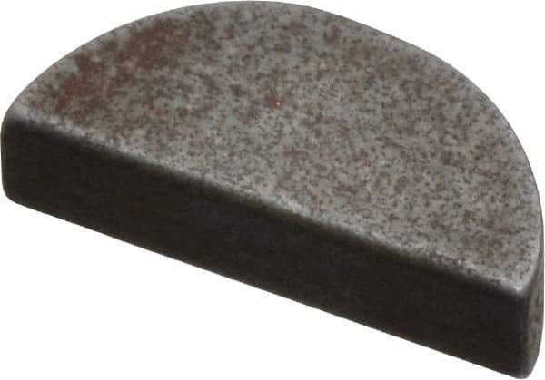 Made in USA - #303 Standard Woodruff Key - 3/8" Long x 3/32" Wide, Steel - Apex Tool & Supply