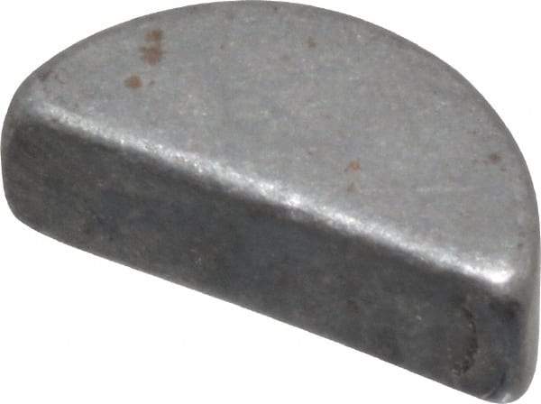 Made in USA - #403 Standard Woodruff Key - 3/8" Long x 1/8" Wide, Steel - Apex Tool & Supply