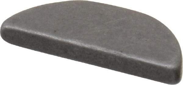 Made in USA - #204 Standard Woodruff Key - 1/2" Long x 1/16" Wide, Steel - Apex Tool & Supply