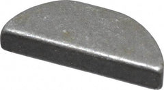 Made in USA - #304 Standard Woodruff Key - 1/2" Long x 3/32" Wide, Steel - Apex Tool & Supply