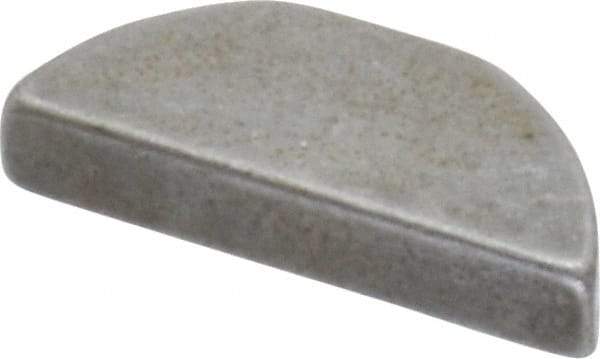 Made in USA - #405 Standard Woodruff Key - 5/8" Long x 1/8" Wide, Steel - Apex Tool & Supply