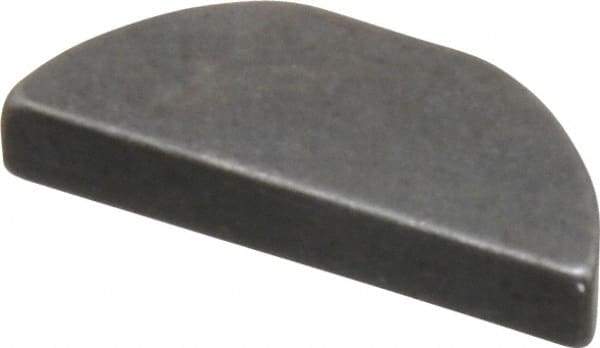 Made in USA - #406 Standard Woodruff Key - 3/4" Long x 1/8" Wide, Steel - Apex Tool & Supply