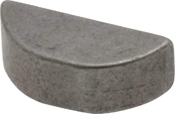 Made in USA - #806 Standard Woodruff Key - 3/4" Long x 1/4" Wide, Steel - Apex Tool & Supply