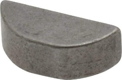 Made in USA - #806 Standard Woodruff Key - 3/4" Long x 1/4" Wide, Steel - Apex Tool & Supply