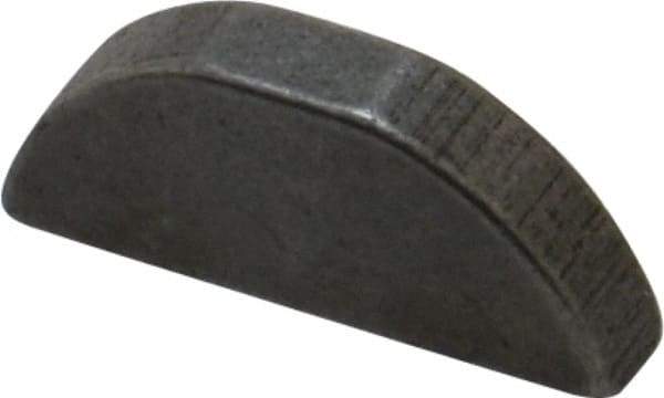 Made in USA - #507 Standard Woodruff Key - 7/8" Long x 5/32" Wide, Steel - Apex Tool & Supply