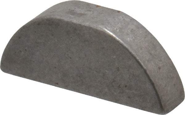 Made in USA - #607 Standard Woodruff Key - 7/8" Long x 3/16" Wide, Steel - Apex Tool & Supply