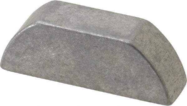 Made in USA - #1/4 x 15/16 Standard Woodruff Key - 15/16" Long x 1/4" Wide, Steel - Apex Tool & Supply