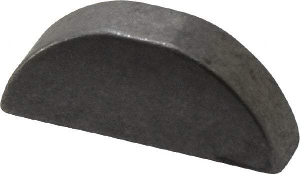 Made in USA - #708 Standard Woodruff Key - 1" Long x 7/32" Wide, Steel - Apex Tool & Supply
