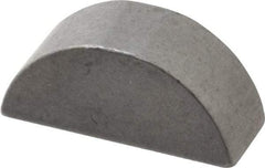 Made in USA - #1208 Standard Woodruff Key - 1" Long x 3/8" Wide, Steel - Apex Tool & Supply