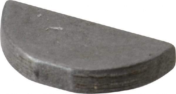Made in USA - #609 Standard Woodruff Key - 1-1/8" Long x 3/16" Wide, Steel - Apex Tool & Supply