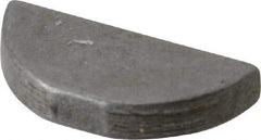 Made in USA - #609 Standard Woodruff Key - 1-1/8" Long x 3/16" Wide, Steel - Apex Tool & Supply