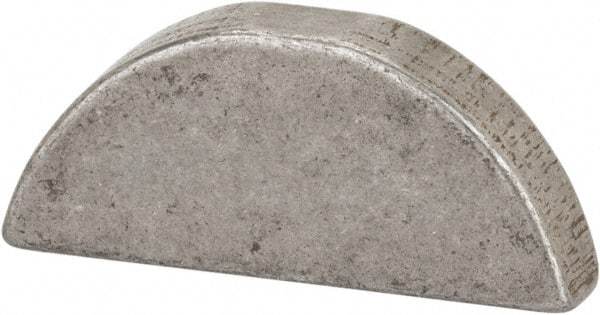 Made in USA - #709 Standard Woodruff Key - 1-1/8" Long x 7/32" Wide, Steel - Apex Tool & Supply