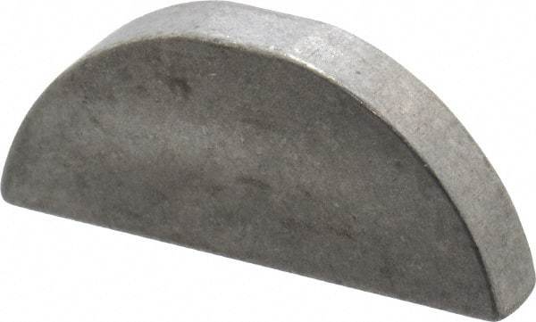 Made in USA - #610 Standard Woodruff Key - 1-1/4" Long x 3/16" Wide, Steel - Apex Tool & Supply