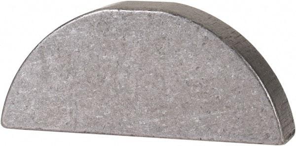 Made in USA - #710 Standard Woodruff Key - 1-1/4" Long x 7/32" Wide, Steel - Apex Tool & Supply
