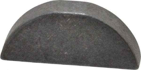 Made in USA - #810 Standard Woodruff Key - 1-1/4" Long x 1/4" Wide, Steel - Apex Tool & Supply