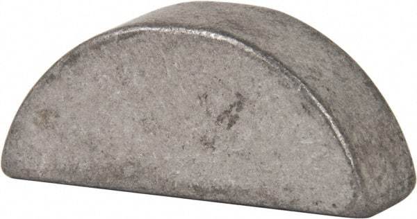 Made in USA - #1210 Standard Woodruff Key - 1-1/4" Long x 3/8" Wide, Steel - Apex Tool & Supply