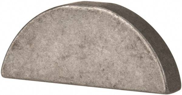 Made in USA - #811 Standard Woodruff Key - 1-3/8" Long x 1/4" Wide, Steel - Apex Tool & Supply