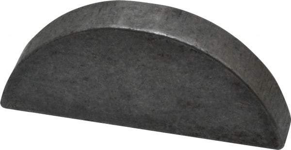 Made in USA - #812 Standard Woodruff Key - 1-1/2" Long x 1/4" Wide, Steel - Apex Tool & Supply