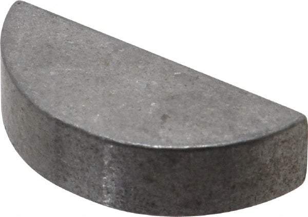 Made in USA - #1212 Standard Woodruff Key - 1-1/2" Long x 3/8" Wide, Steel - Apex Tool & Supply