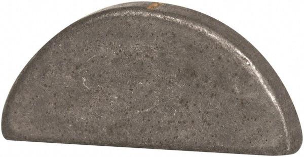 Made in USA - #203 Standard Woodruff Key - 3/8" Long x 1/16" Wide, Alloy Steel - Apex Tool & Supply
