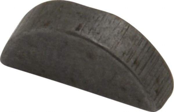 Made in USA - #303 Standard Woodruff Key - 3/8" Long x 3/32" Wide, Alloy Steel - Apex Tool & Supply