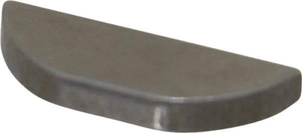 Made in USA - #204 Standard Woodruff Key - 1/2" Long x 1/16" Wide, Alloy Steel - Apex Tool & Supply