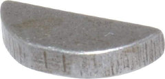 Made in USA - #304 Standard Woodruff Key - 1/2" Long x 3/32" Wide, Alloy Steel - Apex Tool & Supply