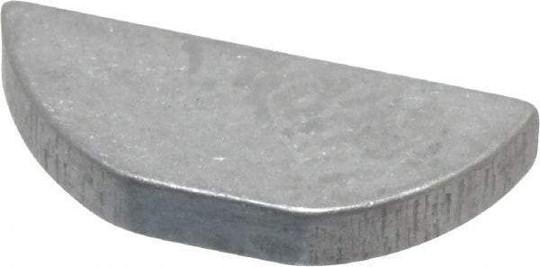 Made in USA - #305 Standard Woodruff Key - 5/8" Long x 3/32" Wide, Alloy Steel - Apex Tool & Supply