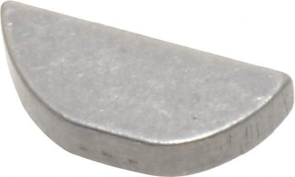 Made in USA - #505 Standard Woodruff Key - 5/8" Long x 5/32" Wide, Alloy Steel - Apex Tool & Supply