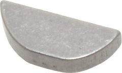 Made in USA - #505 Standard Woodruff Key - 5/8" Long x 5/32" Wide, Alloy Steel - Apex Tool & Supply