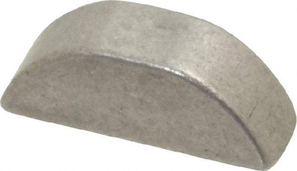 Made in USA - #605 Standard Woodruff Key - 5/8" Long x 3/16" Wide, Alloy Steel - Apex Tool & Supply