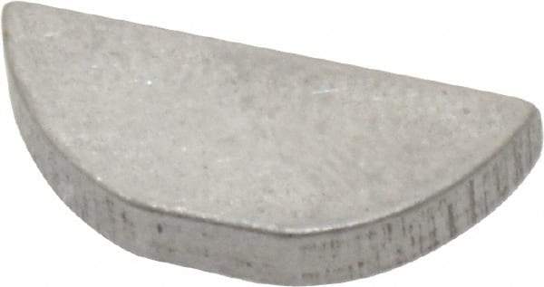 Made in USA - #406 Standard Woodruff Key - 3/4" Long x 1/8" Wide, Alloy Steel - Apex Tool & Supply