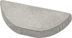 Made in USA - #406 Standard Woodruff Key - 3/4" Long x 1/8" Wide, Alloy Steel - Apex Tool & Supply