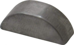 Made in USA - #806 Standard Woodruff Key - 3/4" Long x 1/4" Wide, Alloy Steel - Apex Tool & Supply