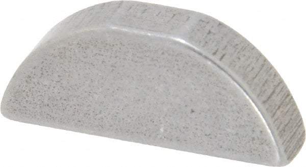 Made in USA - #607 Standard Woodruff Key - 7/8" Long x 3/16" Wide, Alloy Steel - Apex Tool & Supply