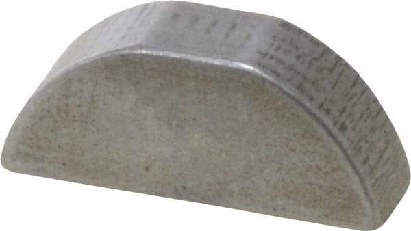 Made in USA - #807 Standard Woodruff Key - 7/8" Long x 1/4" Wide, Alloy Steel - Apex Tool & Supply