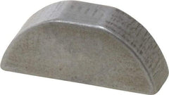 Made in USA - #807 Standard Woodruff Key - 7/8" Long x 1/4" Wide, Alloy Steel - Apex Tool & Supply