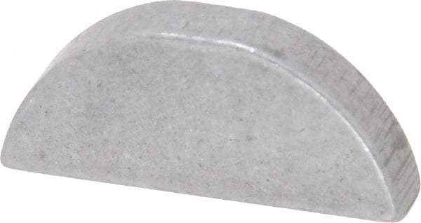 Made in USA - #608 Standard Woodruff Key - 1" Long x 3/16" Wide, Alloy Steel - Apex Tool & Supply
