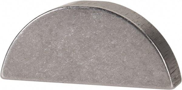 Made in USA - #810 Standard Woodruff Key - 1-1/4" Long x 1/4" Wide, Alloy Steel - Apex Tool & Supply