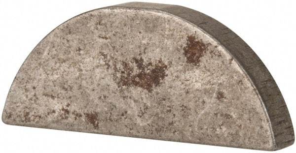 Made in USA - #812 Standard Woodruff Key - 1-1/2" Long x 1/4" Wide, Alloy Steel - Apex Tool & Supply