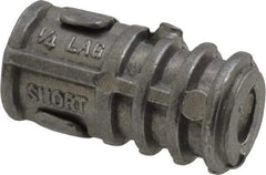 Powers Fasteners - 1/2" Diam, 1/2" Drill, Lag Shield Concrete Anchor - Zamac Alloy, Zinc-Plated Finish, Flat Head - Apex Tool & Supply