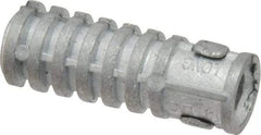Powers Fasteners - 1/2" Diam, 1/2" Drill, Lag Shield Concrete Anchor - Zamac Alloy, Zinc-Plated Finish, Flat Head - Apex Tool & Supply