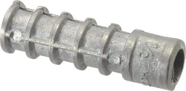 Powers Fasteners - 1/2" Diam, 1/2" Drill, Lag Shield Concrete Anchor - Zamac Alloy, Zinc-Plated Finish, Flat Head - Apex Tool & Supply