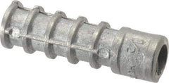 Powers Fasteners - 1/2" Diam, 1/2" Drill, Lag Shield Concrete Anchor - Zamac Alloy, Zinc-Plated Finish, Flat Head - Apex Tool & Supply