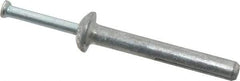 Powers Fasteners - 1/4" Diam, 1/4" Drill, 2" OAL, 2-5/8" Min Embedment Hammer Drive Concrete Anchor - Steel (Drive Pin)/Zamac Alloy (Body), Zinc-Plated Finish, Mushroom Head - Apex Tool & Supply
