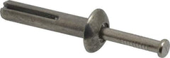 Powers Fasteners - 1/4" Diam, 1/4" Drill, 1-1/4" OAL, 7/8" Min Embedment Hammer Drive Concrete Anchor - Stainless Steel (Drive Pin)/Zamac Alloy (Body), Zinc-Plated Finish, Mushroom Head - Apex Tool & Supply